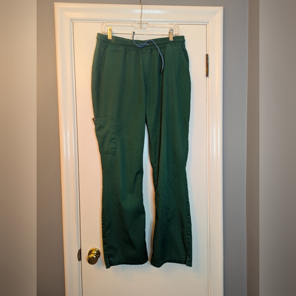 Jaanuu Hunter Green 4 Pocket Straight Leg Scrub Pant in Large